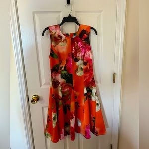 Calvin Klein orange floral dress